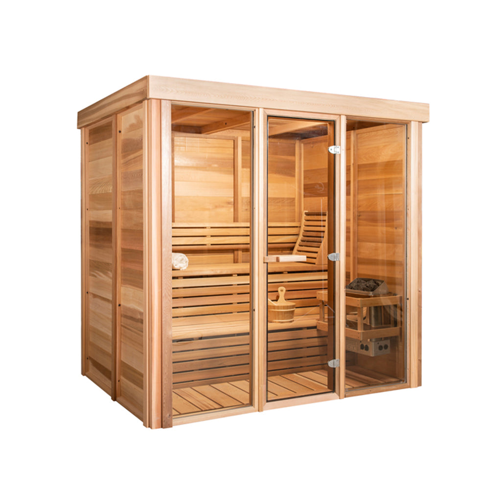 Luxurious 4-Person Indoor 570 Pure Cube Sauna