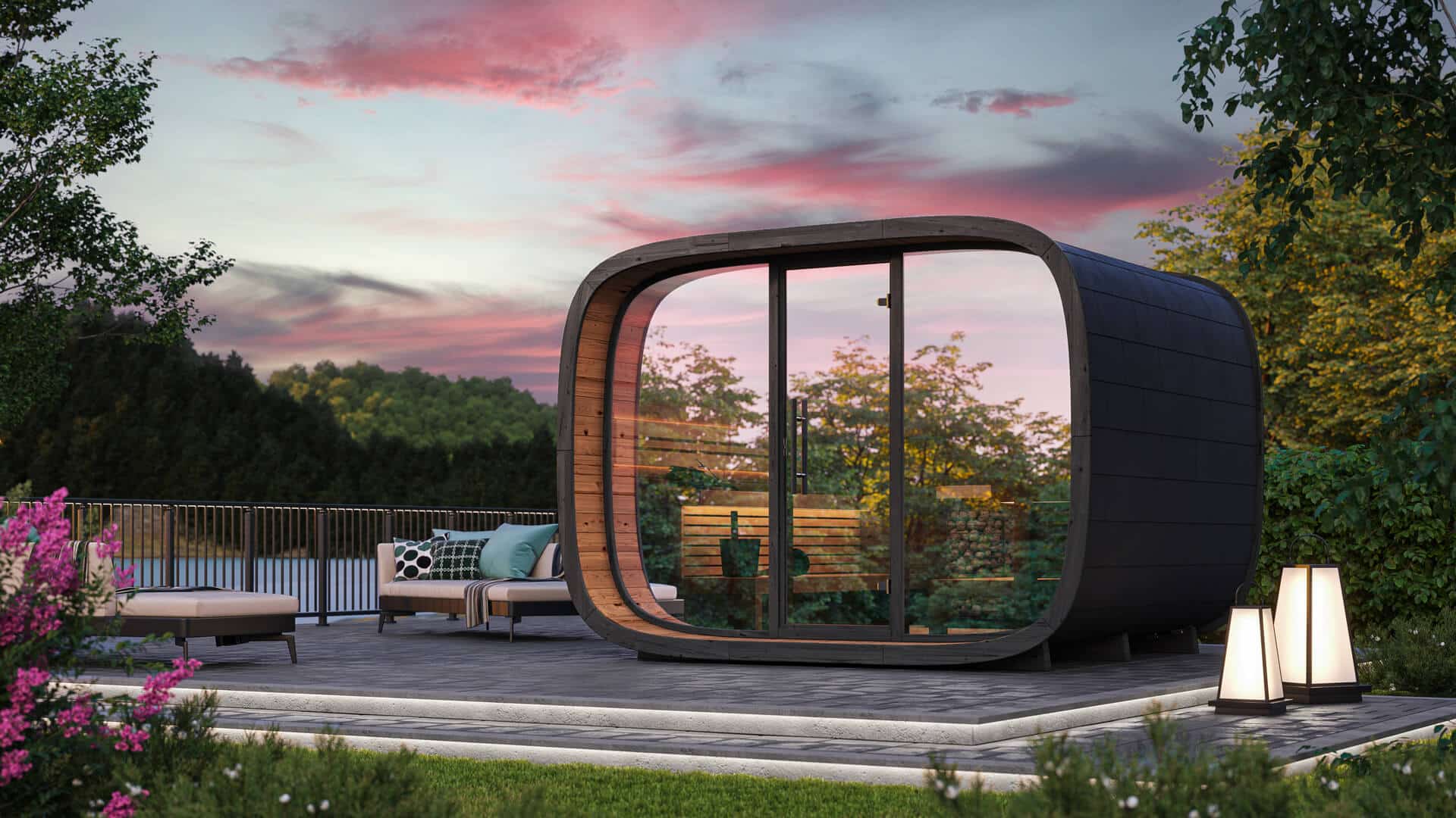 Saunasell Round Cube Single Sauna