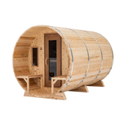 Premium 7'x 10' Barrel Sauna With 2' Porch