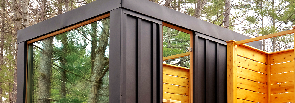 Black Cedar Sauna - Neptune Muskoka Sauna - Backyard Sauna for small spaces