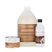Sauna Care Kit (Cleaner, Wax, Oil) — Clear wax 450 mL + paraffin oil 500 mL + concentrated cleaner 1 gal