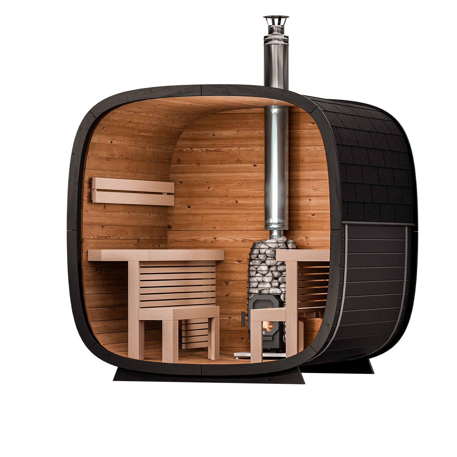 Leil Black Cube Comfort Sauna