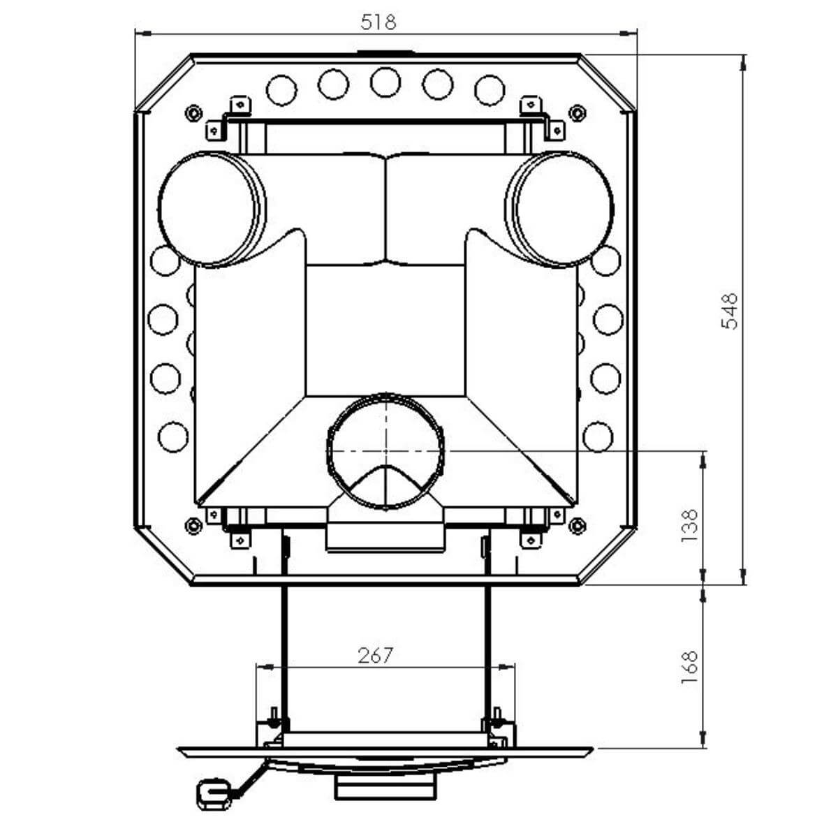 Narvi Stony 20 Through-Wall Wood-Burning Sauna Stove