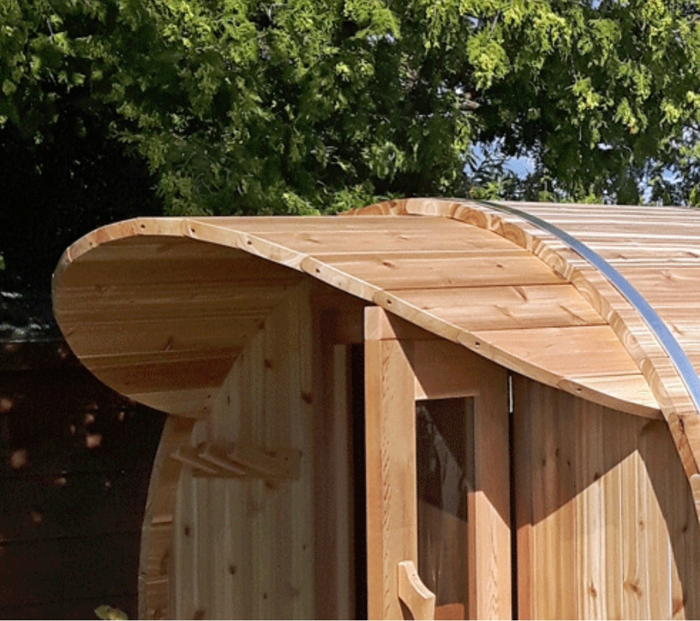 Outdoor Sauna Knotty Cedar Barrel