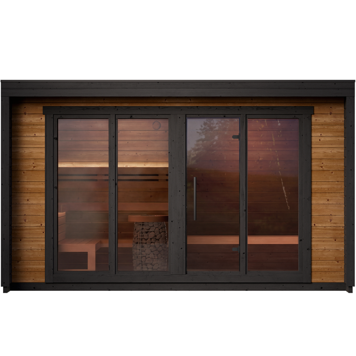 Leil Patio L Sauna - transparent exterior view