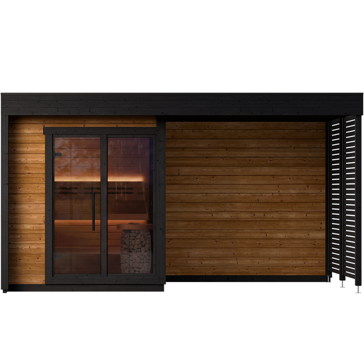 Leil Patio S Plus Sauna - transparent exterior view