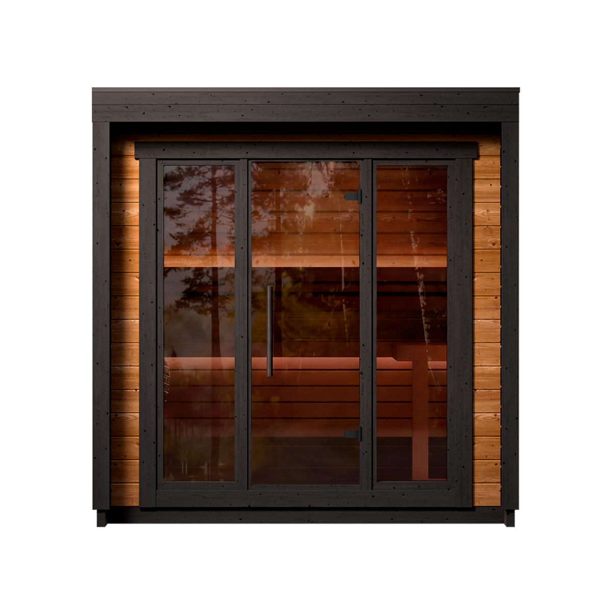 Leil Patio XS Sauna - transparent exterior view