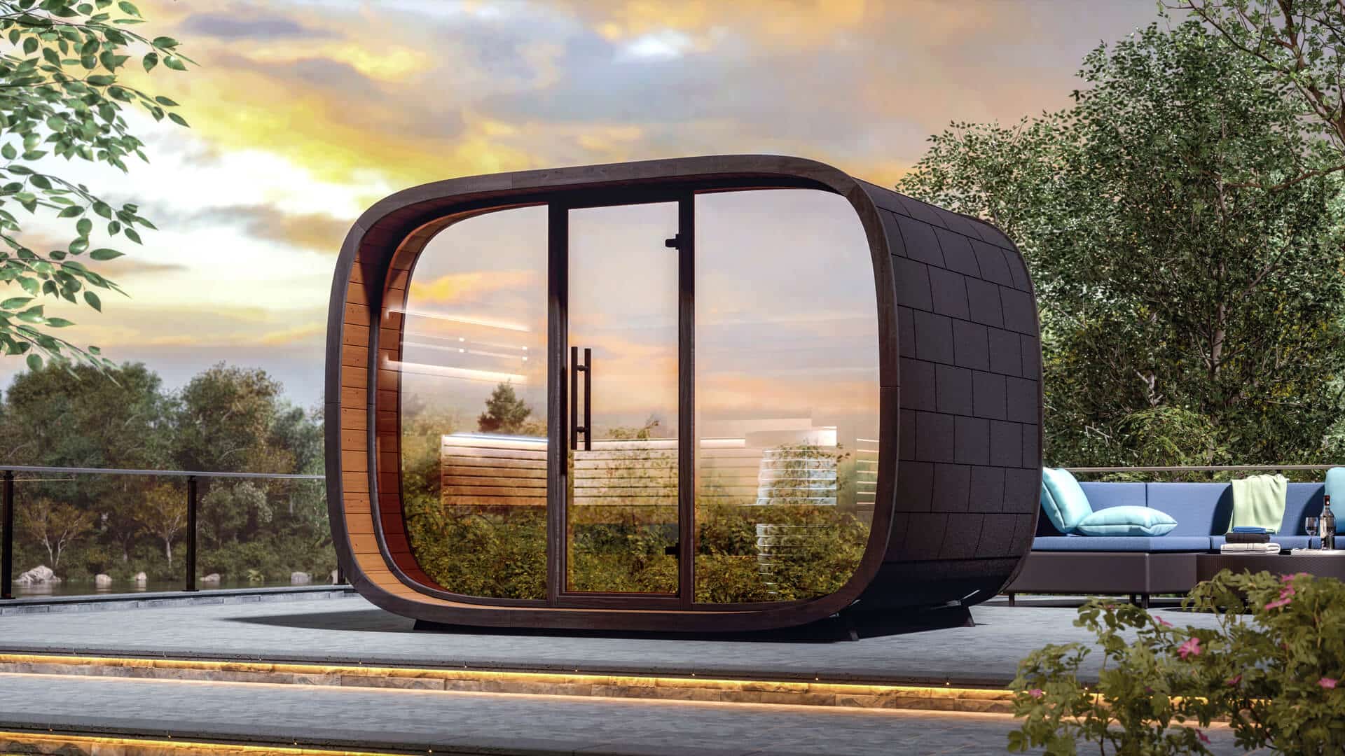 Saunasell Round Cube Relax Sauna