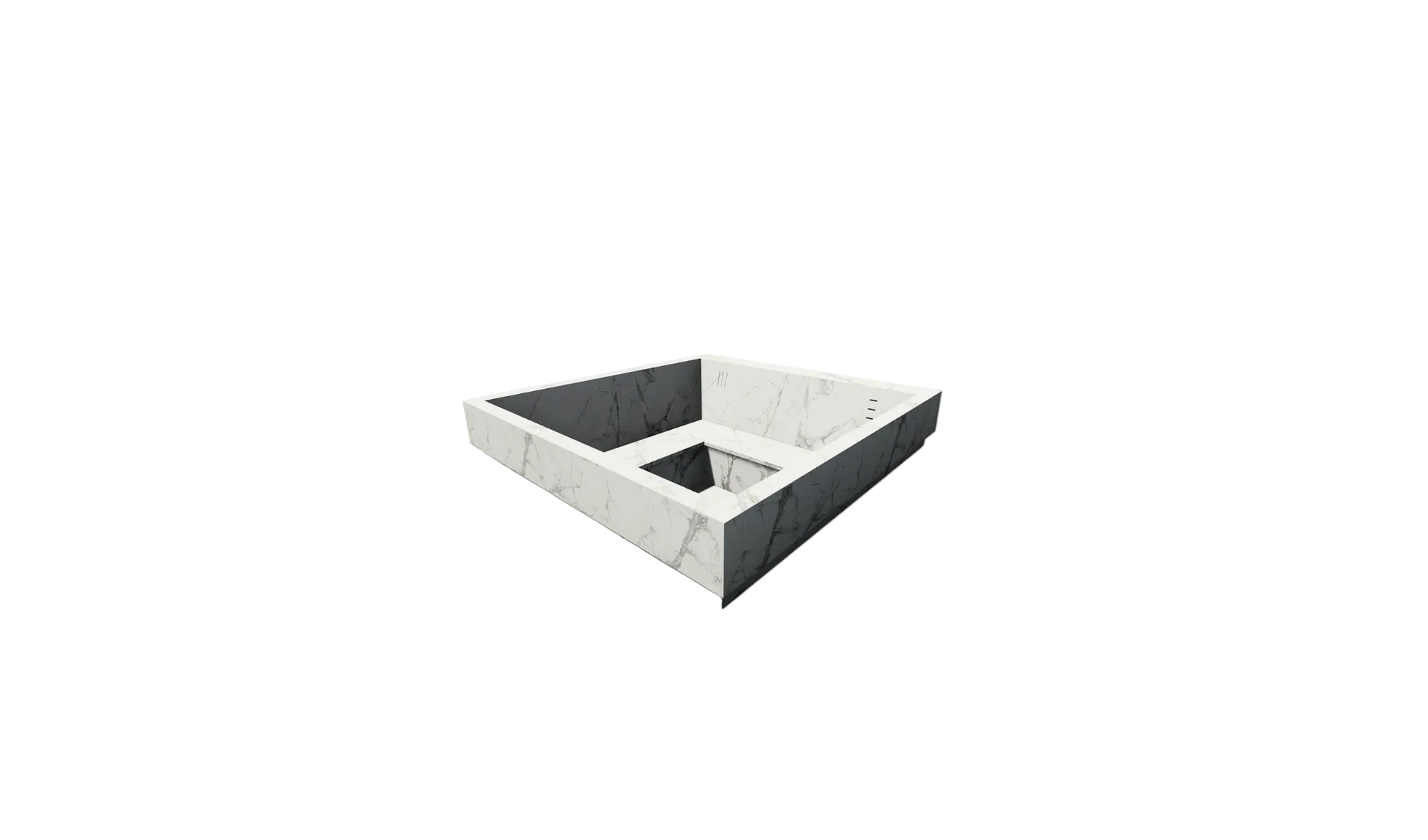 Two silver chain connectors on a white background