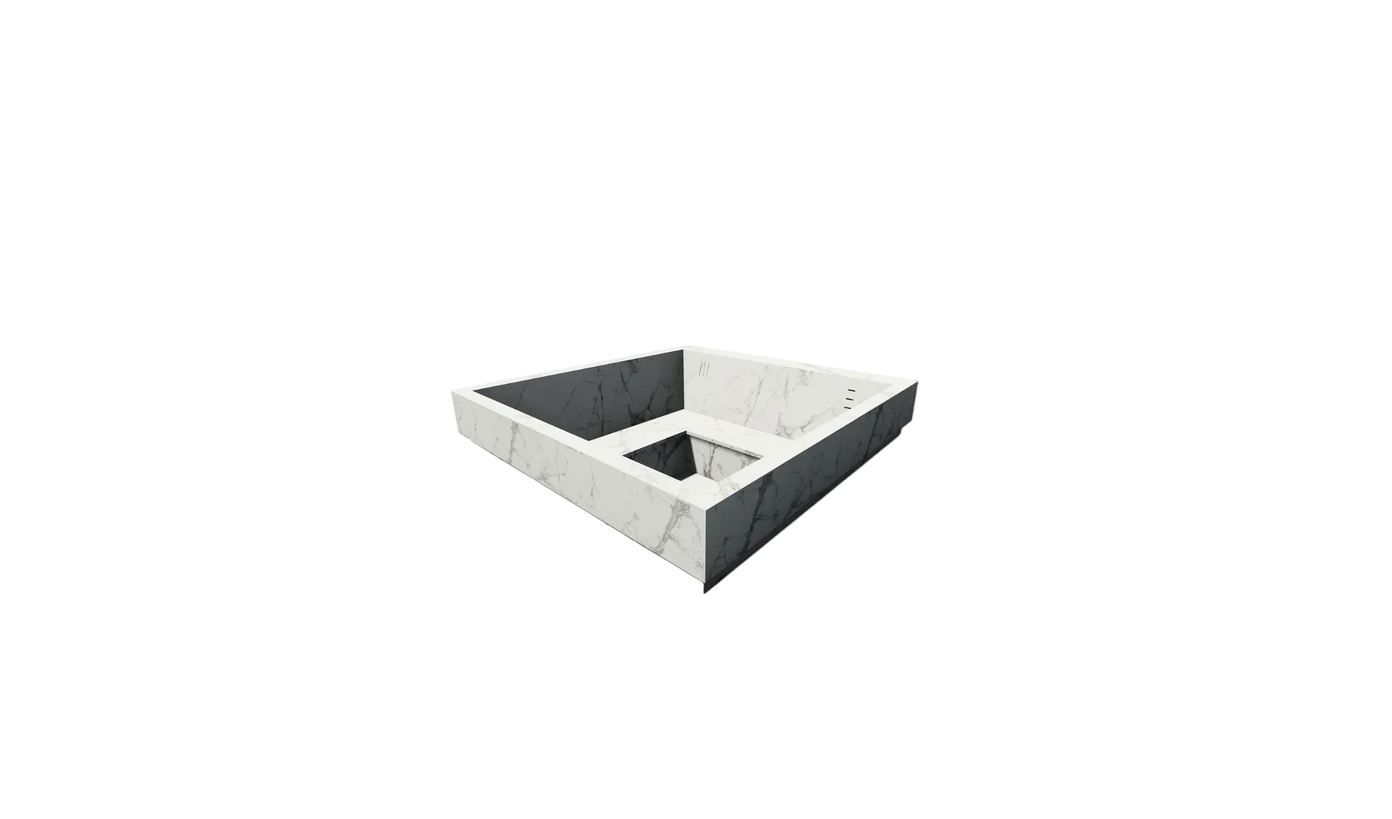 Two silver chain connectors on a white background