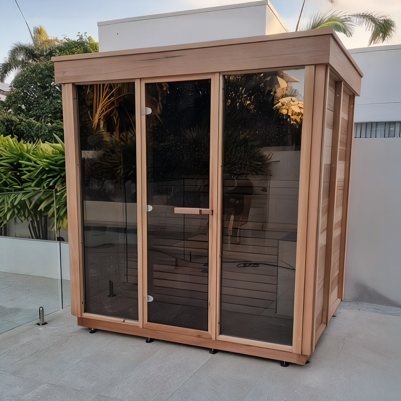Outdoor 570 Pure Cube Sauna - 4 Person