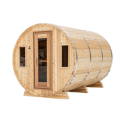 Premium 7'x 12' Barrel Sauna With 4' Change Room