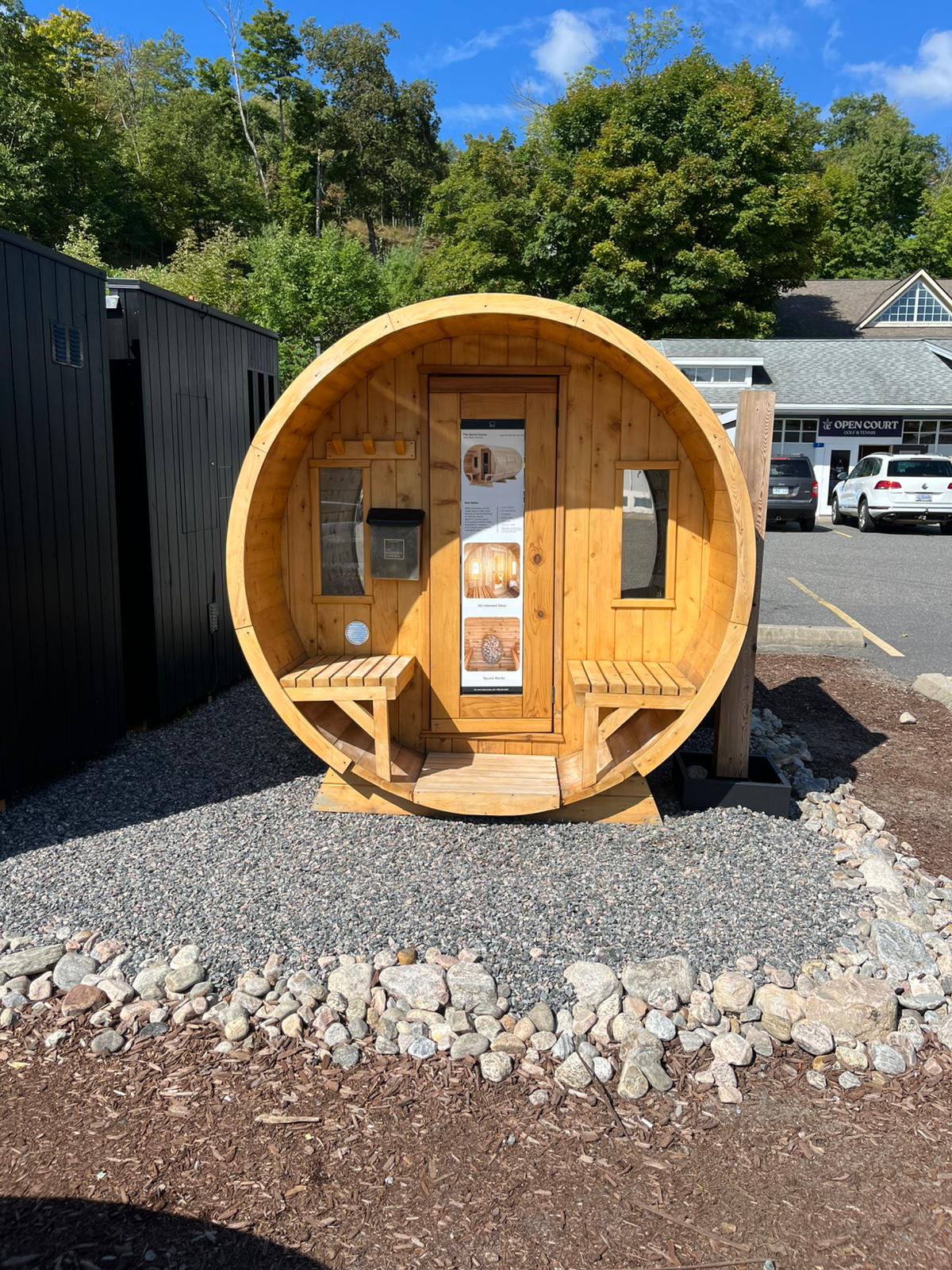 Premium 7'x 8' Barrel Sauna With 2' Porch (Floor Model)