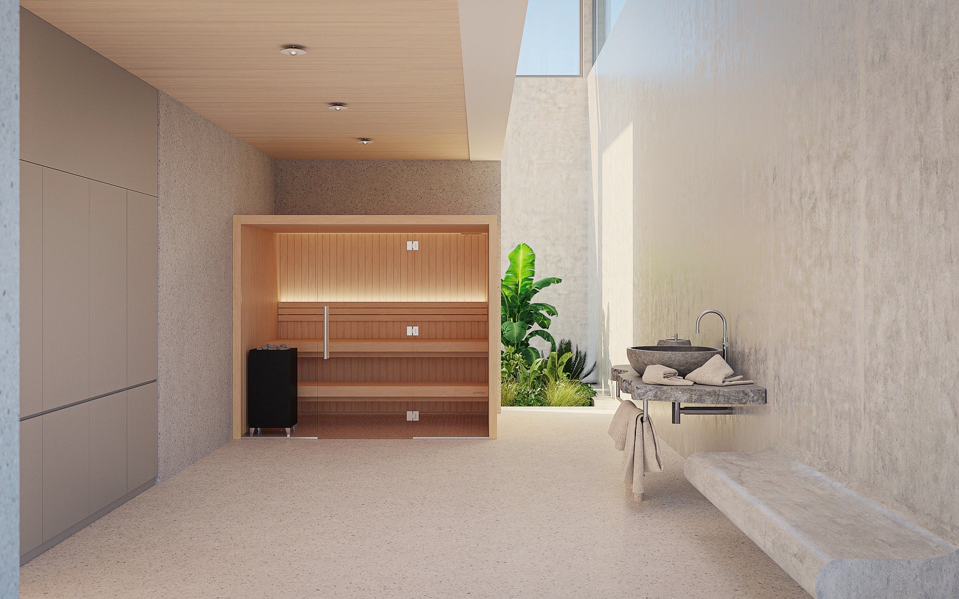 Auroom Indoor Emma Glass Cabin Sauna