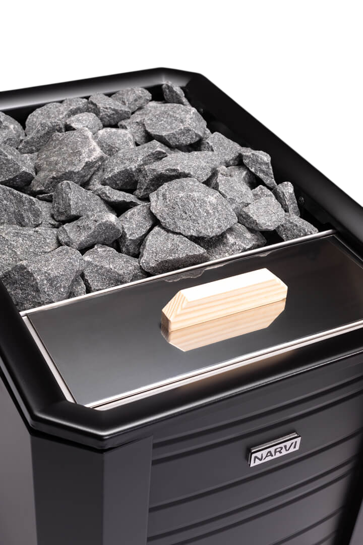 Narvi Black 20 VS Wood-Burning Sauna Stove with Water Tank