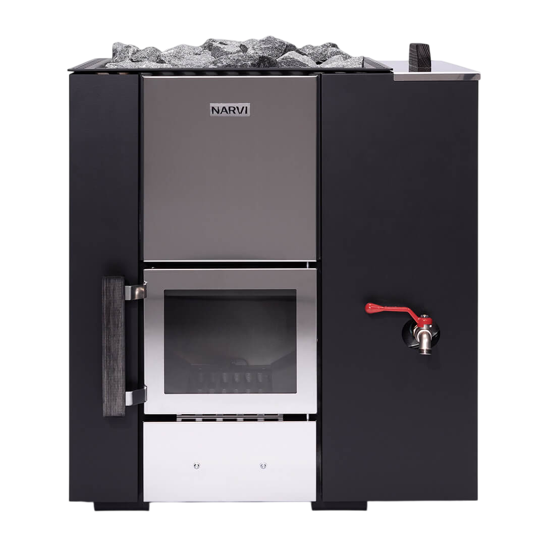 Narvi Kuru 20 VSO Wood-Burning Sauna Stove with Water Tank