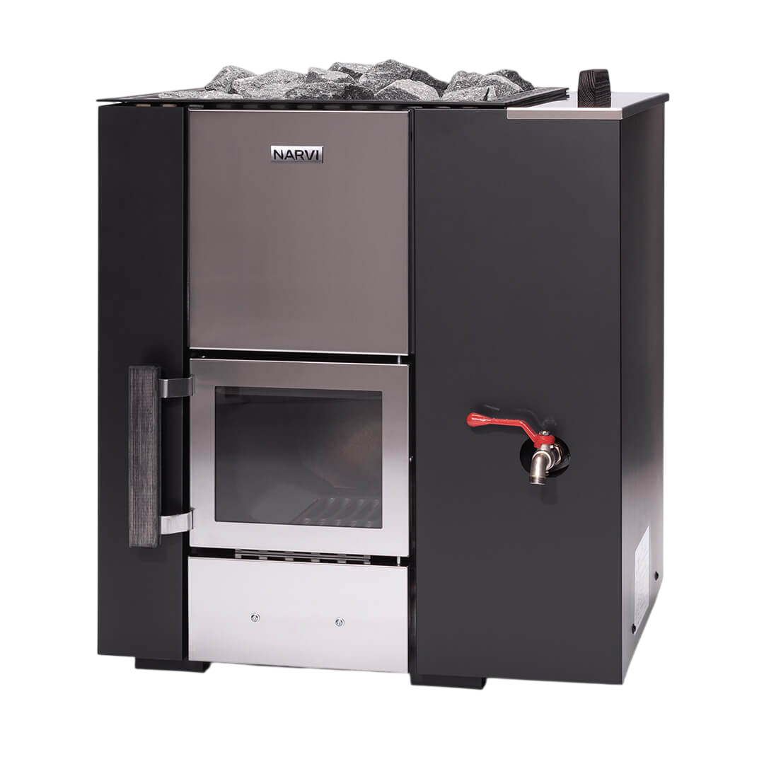 Narvi Kuru 20 VSO Wood-Burning Sauna Stove with Water Tank