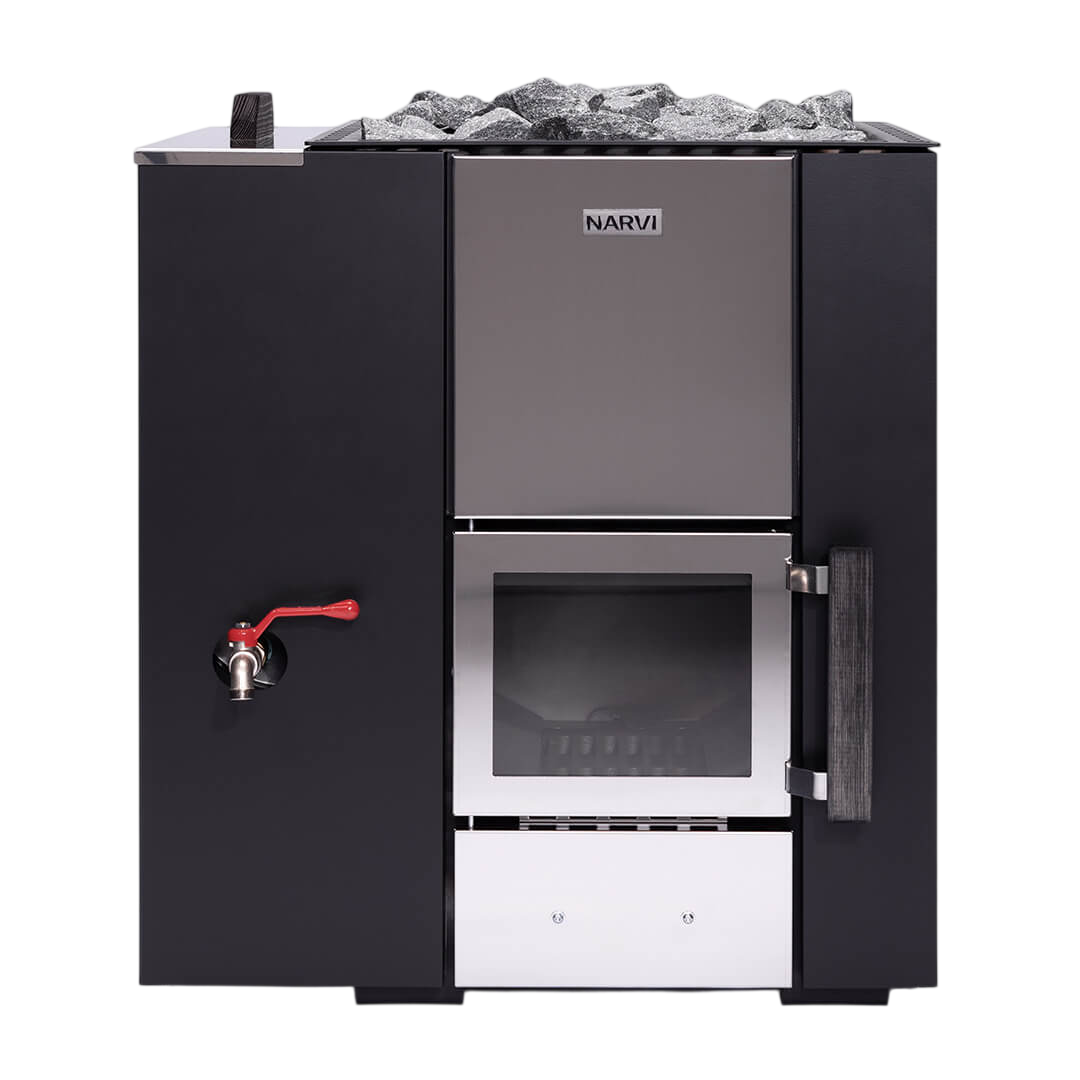 Narvi Kuru 20 VSV Wood-Burning Sauna Stove with Water Tank