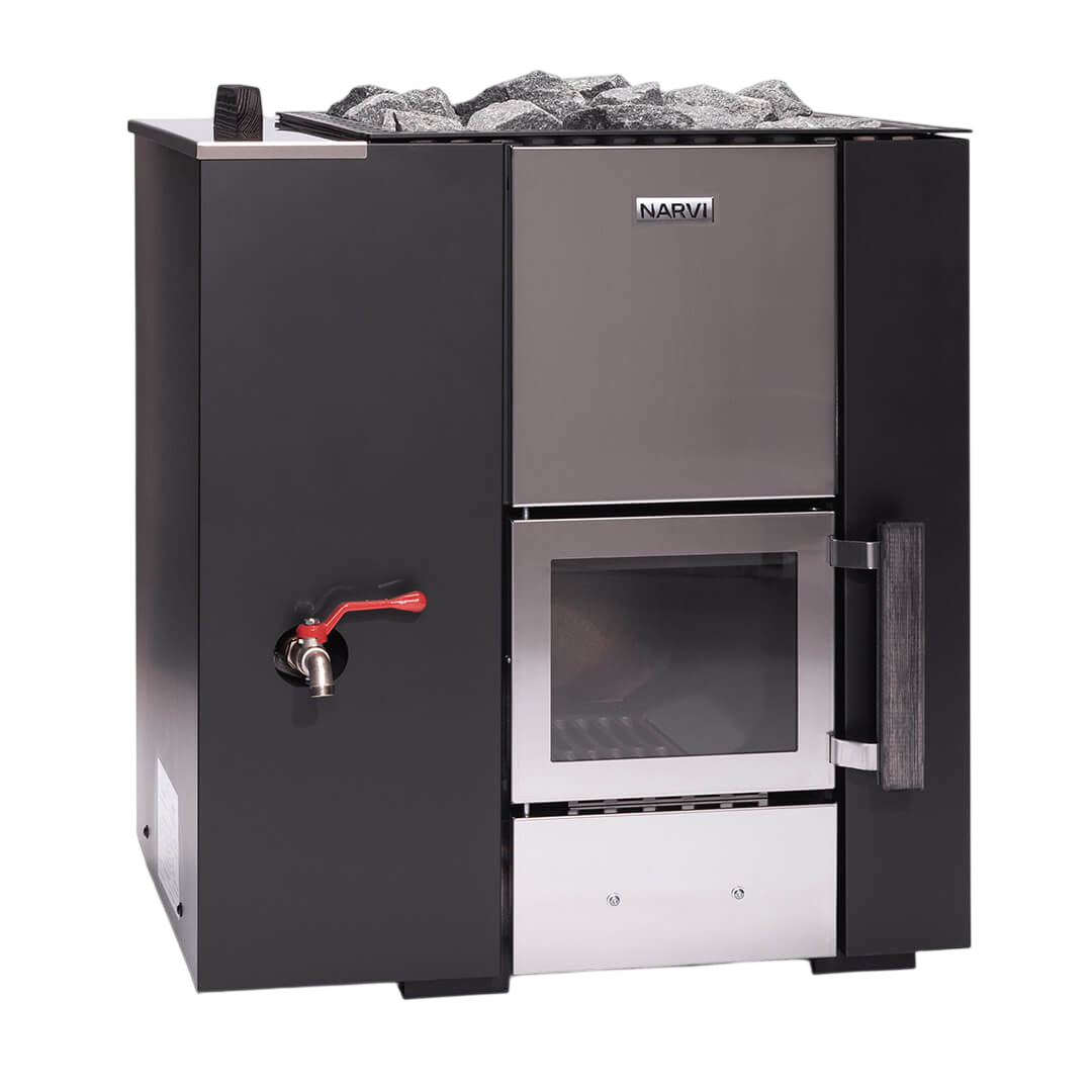 Narvi Kuru 20 VSV Wood-Burning Sauna Stove with Water Tank