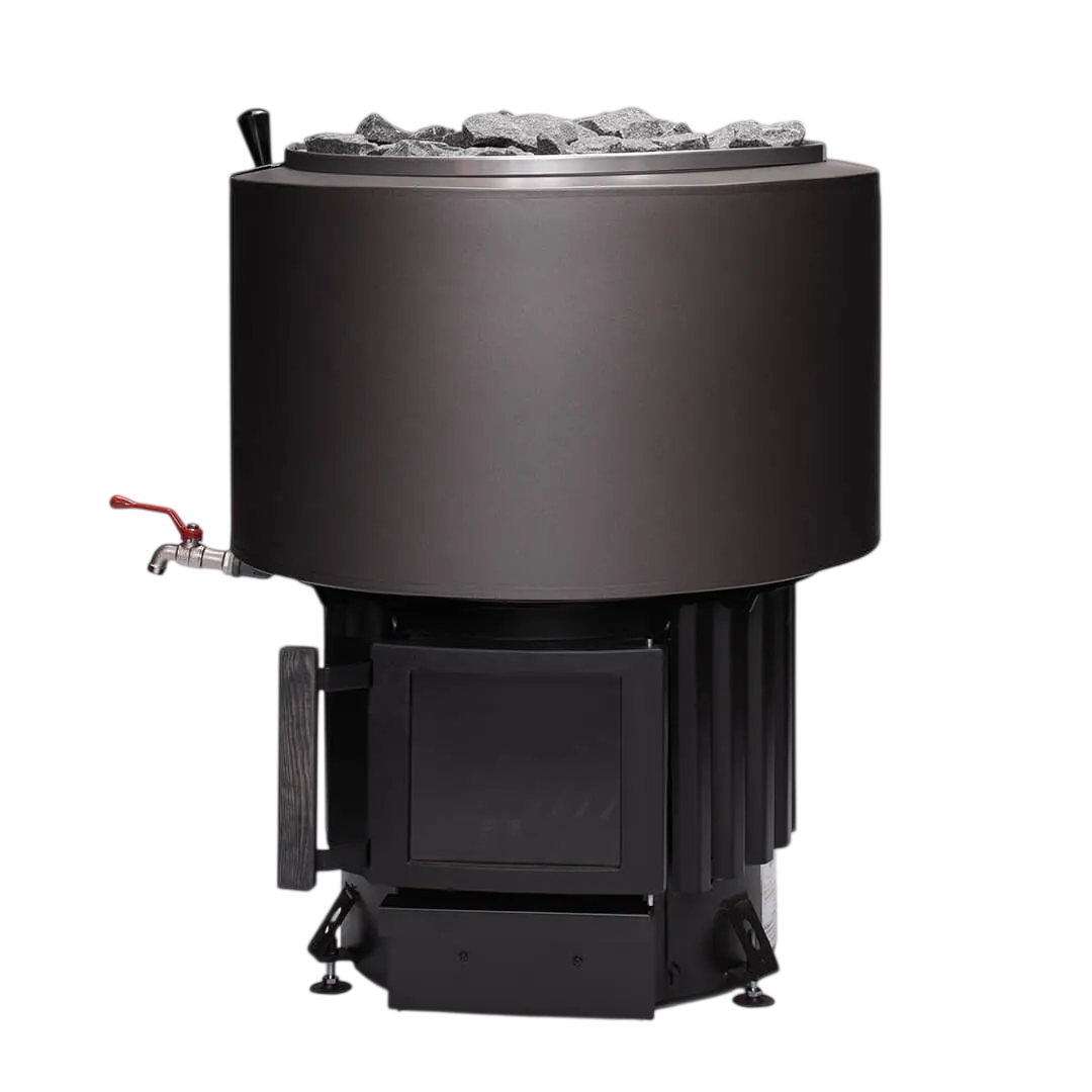 Narvi Luosto VS Wood-Burning Sauna Stove with Water Tank, Grey