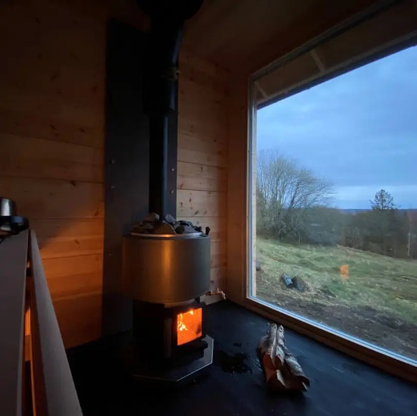 Narvi Luosto VS Wood-Burning Sauna Stove with Water Tank, Grey