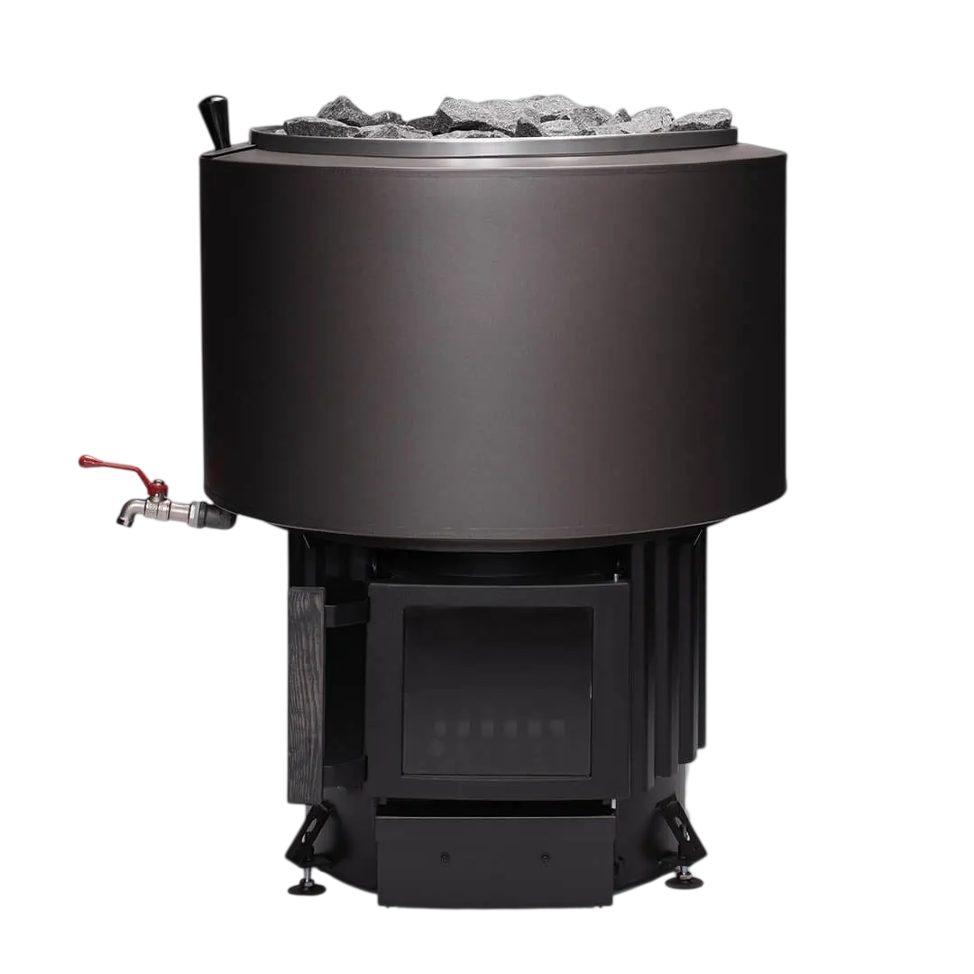 Narvi Luosto VS Wood-Burning Sauna Stove with Water Tank, Grey