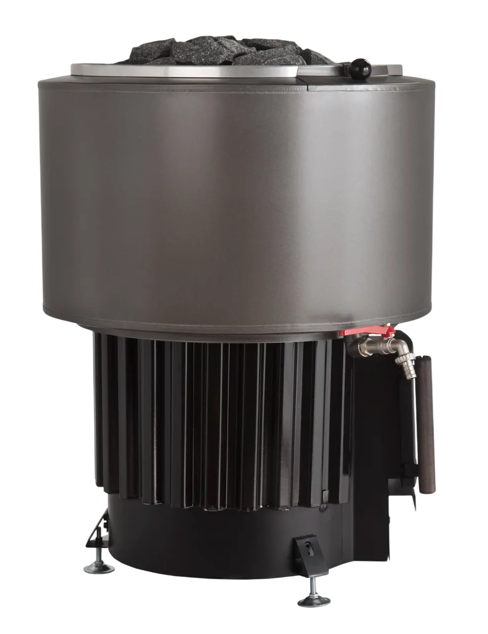 Narvi Luosto VS Wood-Burning Sauna Stove with Water Tank, Grey