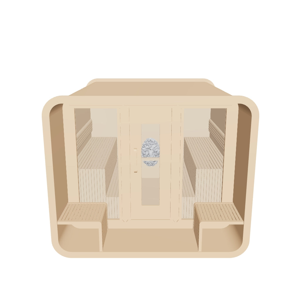 Luna 8'x10' Sauna w/ 2' Porch 3D model