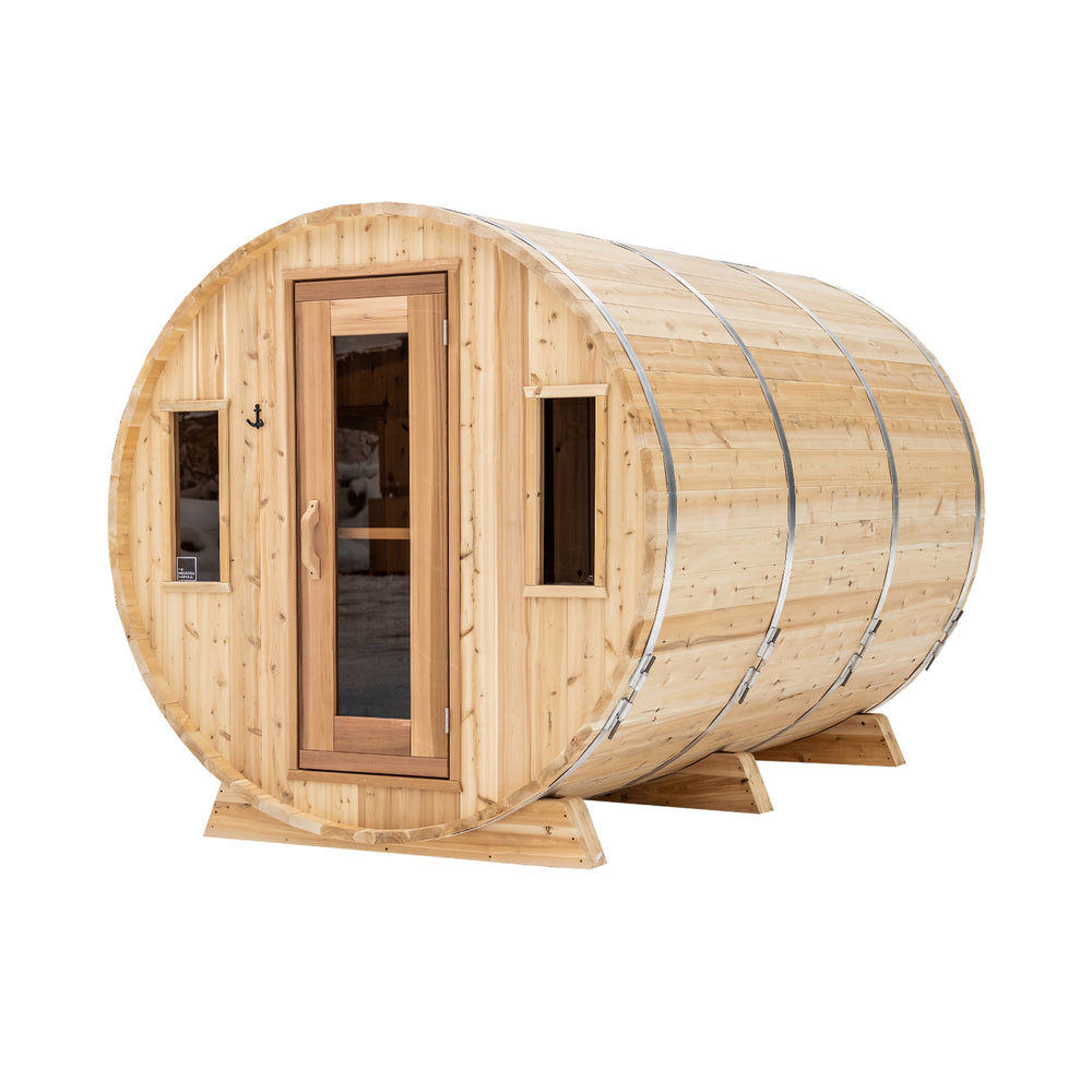 
                      
                        Premium 7'x 10' Barrel Sauna With 3' Change Room Sauna
                      
                    